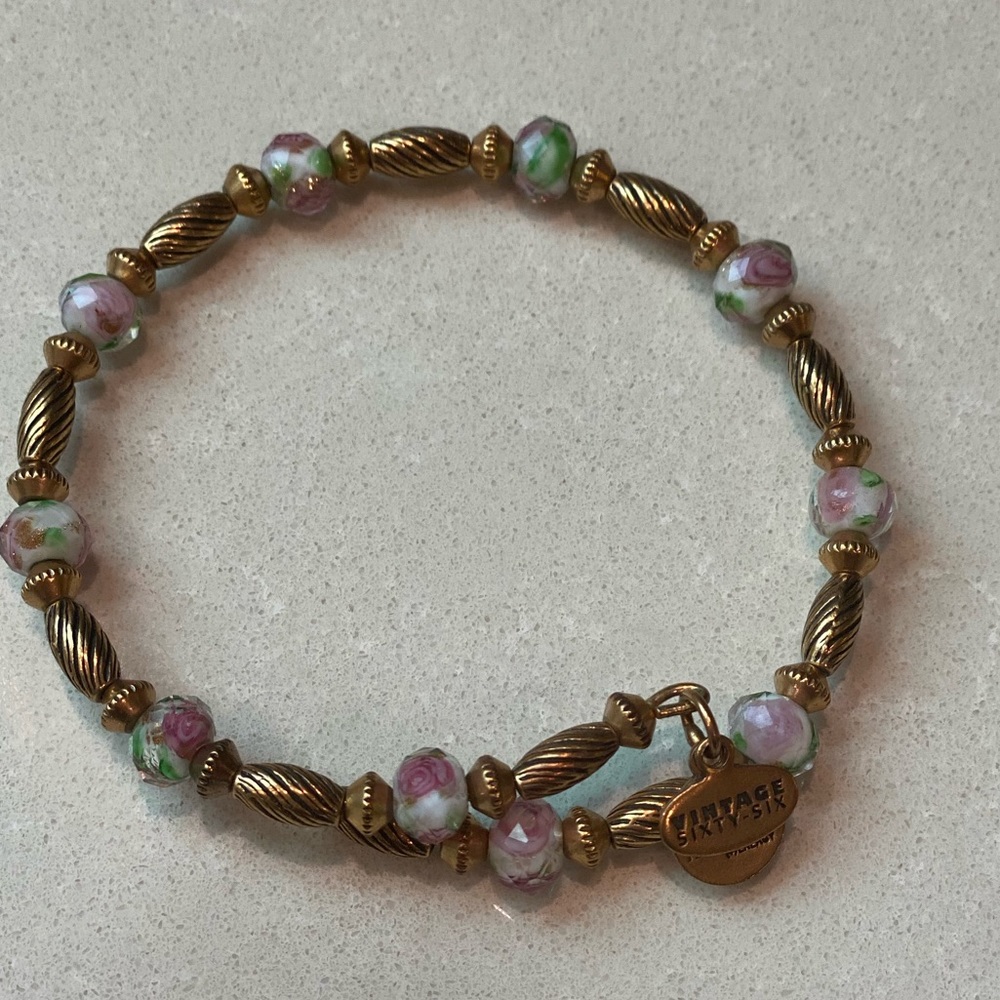 Alex and Ani Vintage Sixty Six Bracelet Gold